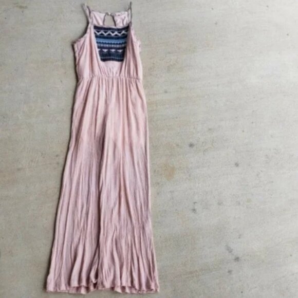 Altar'd State Boho Light Pink Flowy Jumpsuit. - Picture 2 of 6
